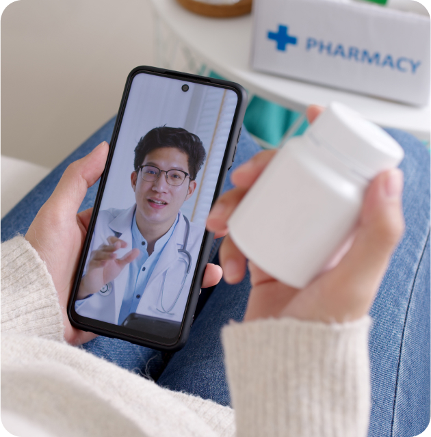 スマホでリモート診断をするイメージ